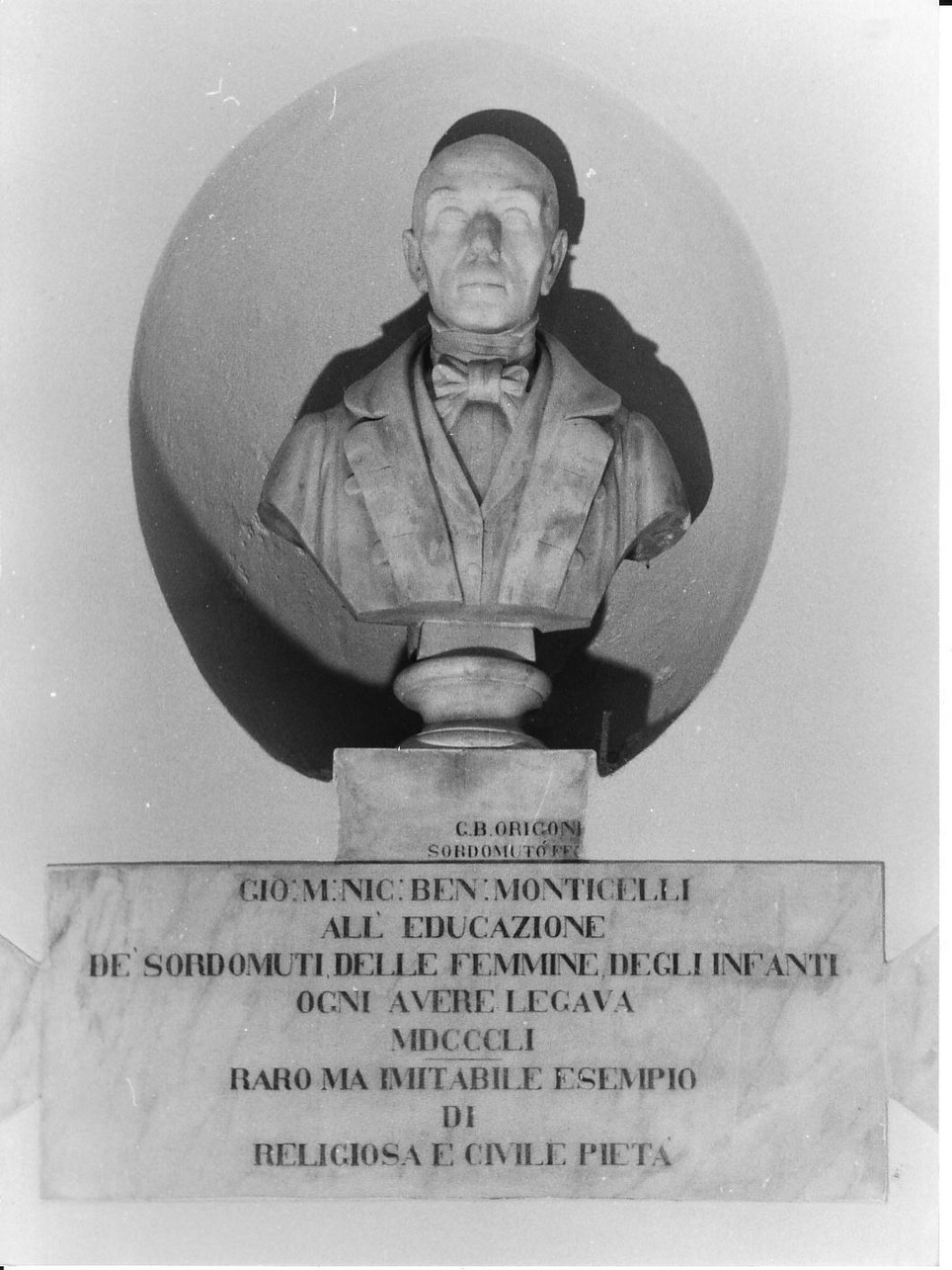 busto, opera isolata di Origone Giovanni Battista (seconda metà sec. XIX)