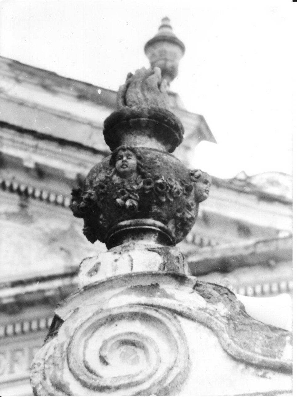 cherubini e motivi decorativi fitomorfi (vaso, coppia) di Bertolotto Nicolò (sec. XIX)