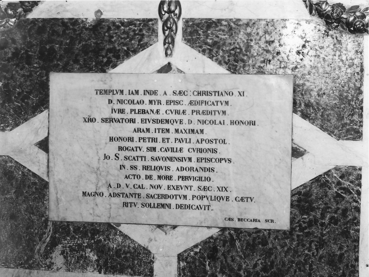 lapide, opera isolata - bottega ligure (fine sec. XIX)