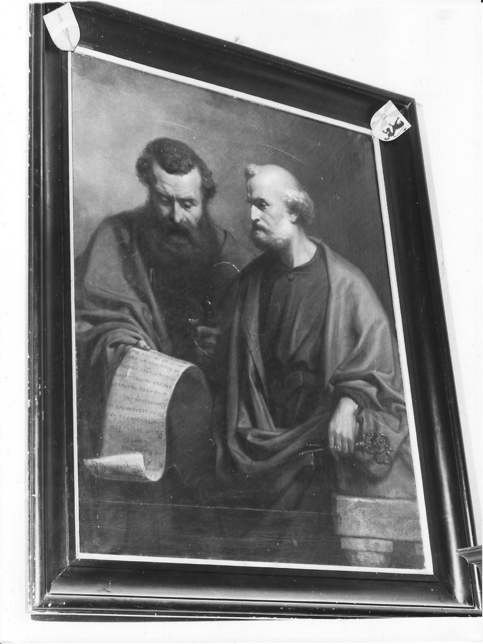 San Pietro e San Paolo (dipinto, opera isolata) di Dounawaert P (sec. XIX)