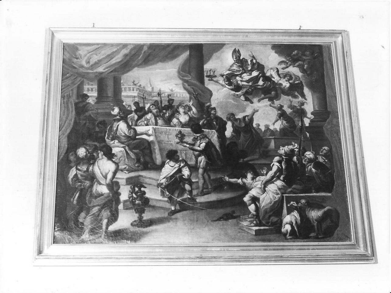 San Nicola di Bari e il figlio del nobile fatto prigioniero (dipinto, opera isolata) di Brusco Paolo Gerolamo detto Bruschetto (sec. XVIII)
