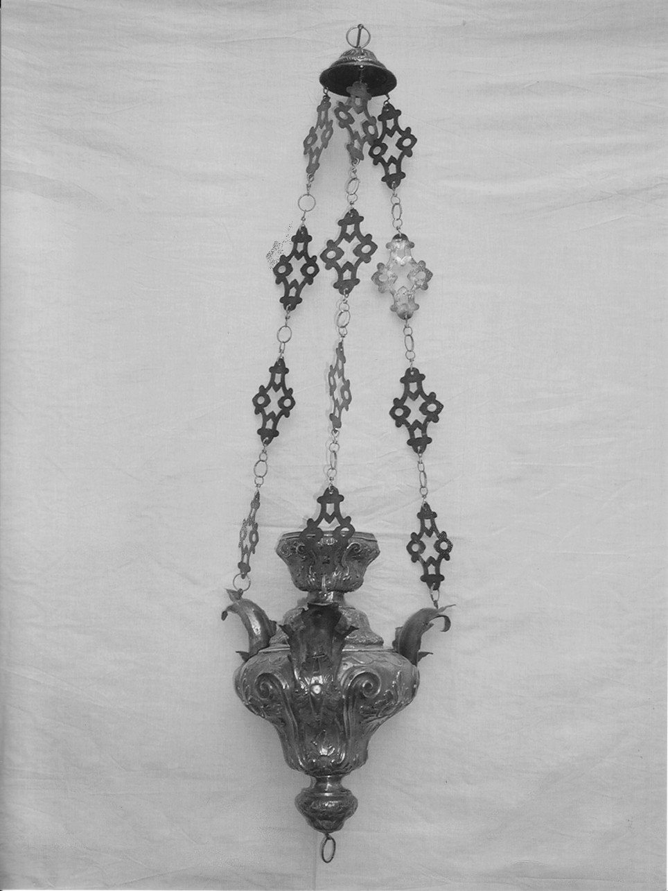 lampada pensile, opera isolata - bottega ligure (sec. XVIII)