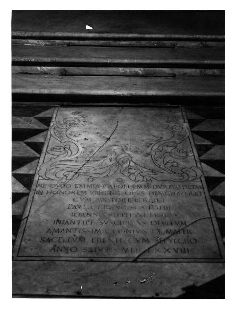 lapide, opera isolata - PRODUZIONE LIGURE (ultimo quarto sec. XVII)