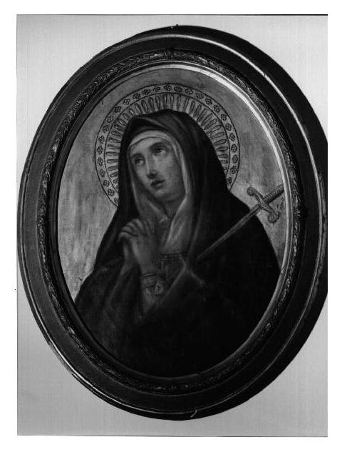 MADONNA ADDOLORATA (dipinto, opera isolata) - ambito ligure (seconda metà sec. XIX)