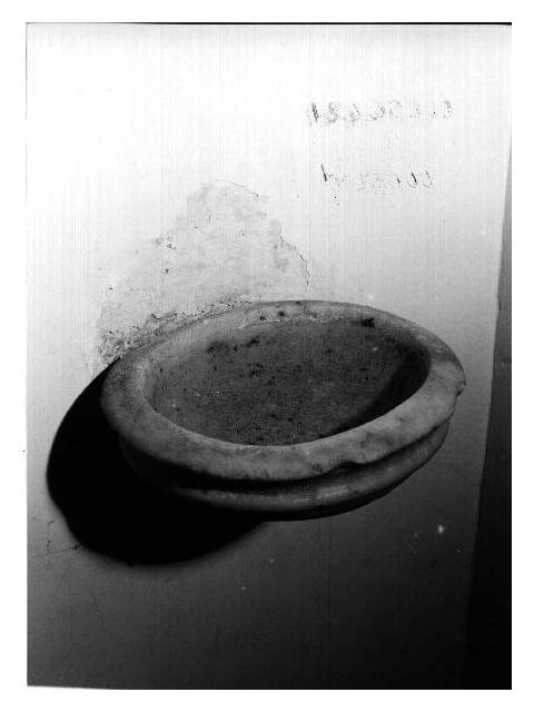 acquasantiera da parete, opera isolata - ambito ligure (sec. XVII)