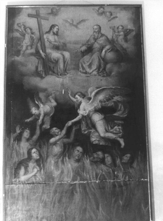 Trinità e anime del purgatorio (dipinto, opera isolata) - PRODUZIONE LIGURE (prima metà sec. XIX)