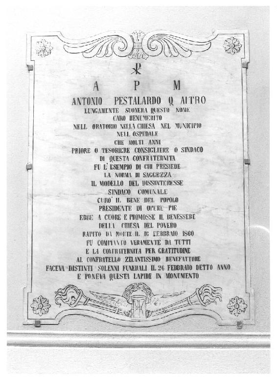 lapide, opera isolata - ambito ligure (metà sec. XIX)