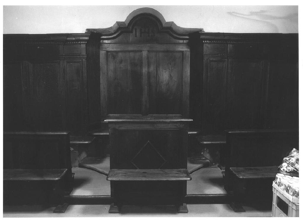 stalli del coro, opera isolata - PRODUZIONE LIGURE (fine/inizio secc. XIX/ XX)