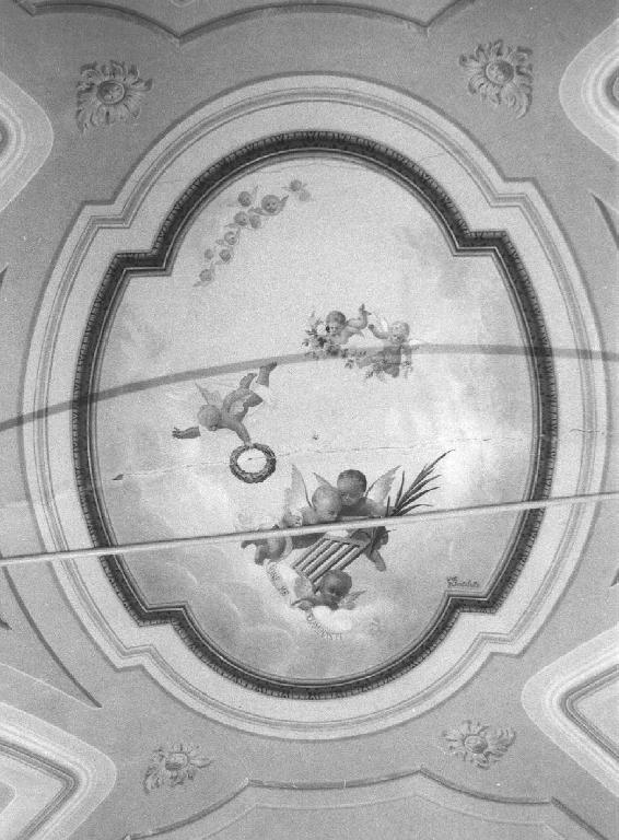 simboli e strumenti della passione (dipinto, opera isolata) di Bertolotto G (attribuito) (fine/inizio secc. XIX/ XX)