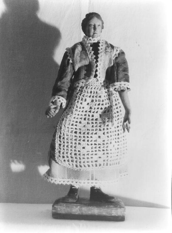 FIGURA FEMMINILE (statuetta di presepio, elemento d'insieme) - PRODUZIONE LIGURE, PRODUZIONE LIGURE (sec. XIX)