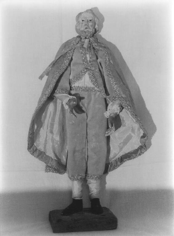 FIGURA MASCHILE (statuetta di presepio, elemento d'insieme) - PRODUZIONE LIGURE (sec. XIX)