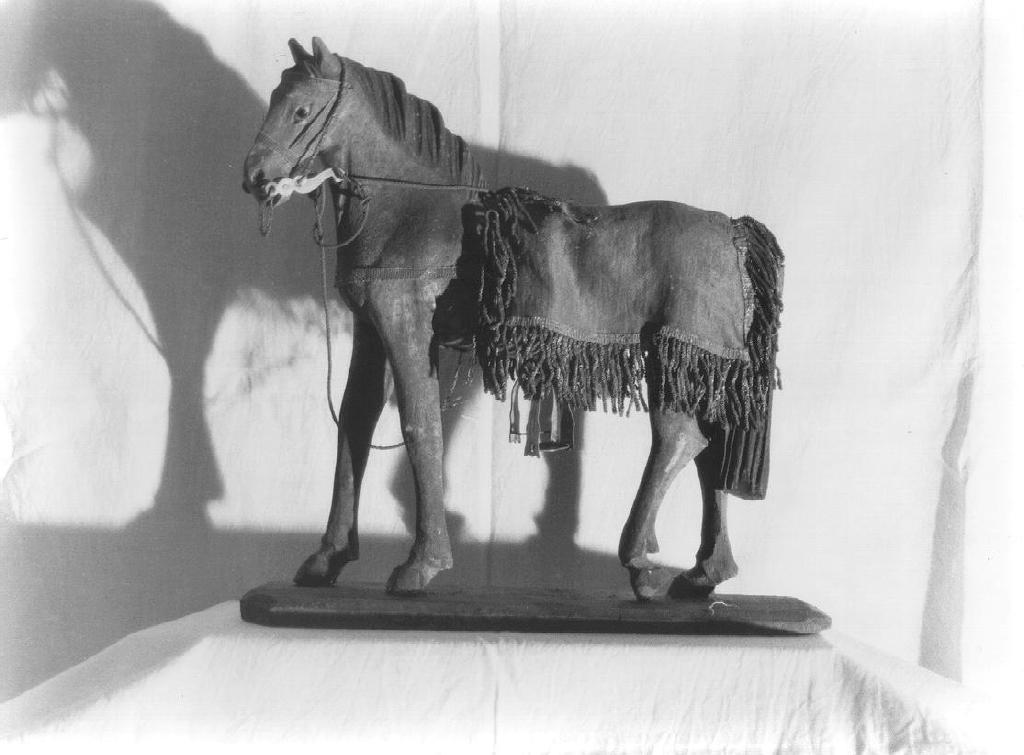 CAVALLO (statuetta di presepio, elemento d'insieme) - PRODUZIONE LIGURE (fine/inizio secc. XIX/ XX)