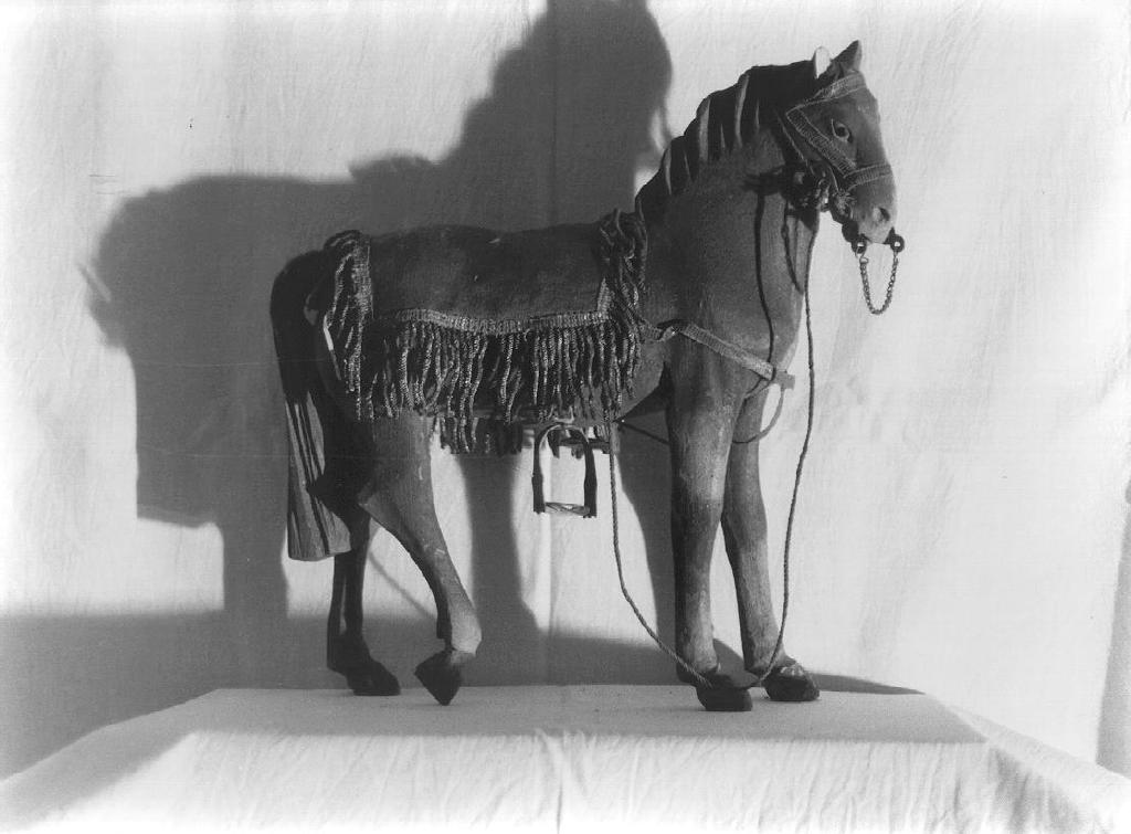 CAVALLO (statuetta di presepio, elemento d'insieme) - PRODUZIONE LIGURE (fine/inizio secc. XIX/ XX)