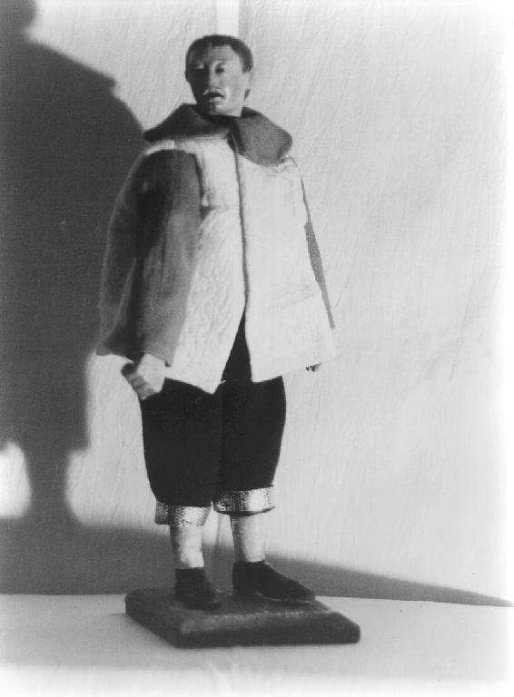 FIGURA MASCHILE (statuetta di presepio, opera isolata) - PRODUZIONE LIGURE (sec. XIX)