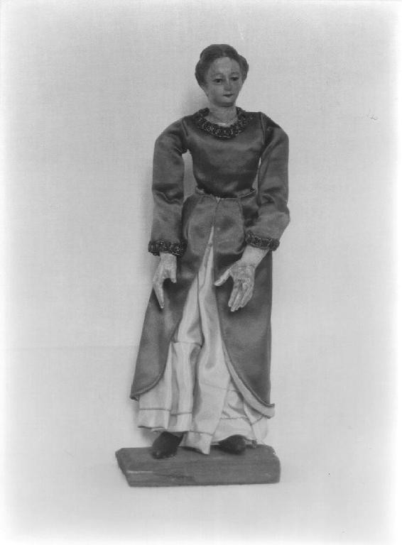 FIGURA FEMMINILE (statuetta di presepio, opera isolata) - PRODUZIONE LIGURE (sec. XIX)
