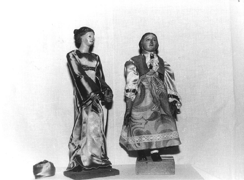 FIGURA FEMMINILE (statuetta di presepio, elemento d'insieme) - PRODUZIONE LIGURE (sec. XIX)