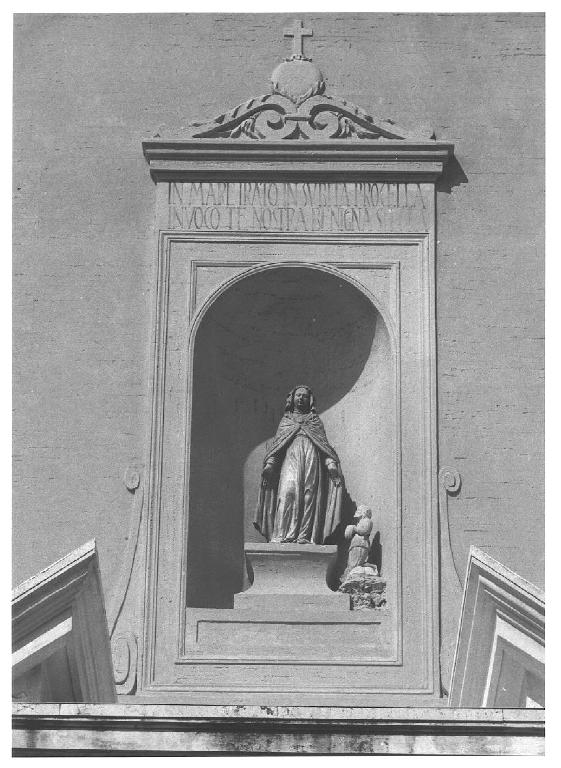 Madonna della Misericordia (gruppo scultoreo, opera isolata) - ambito ligure (sec. XVII)