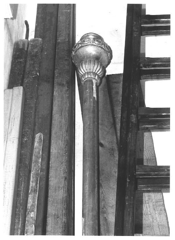 asta di baldacchino processionale, opera isolata - PRODUZIONE LIGURE (sec. XIX)