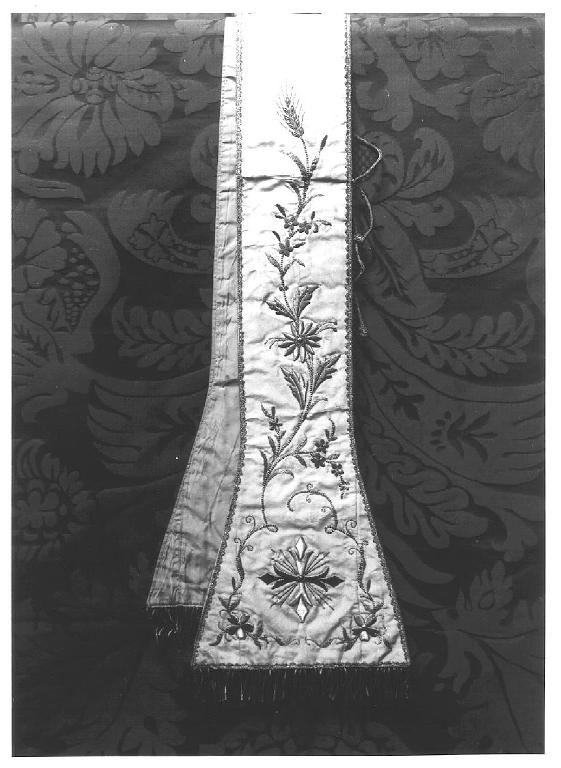 MOTIVI DECORATIVI FLOREALI (stola, opera isolata) - manifattura ligure (ultimo quarto sec. XIX)