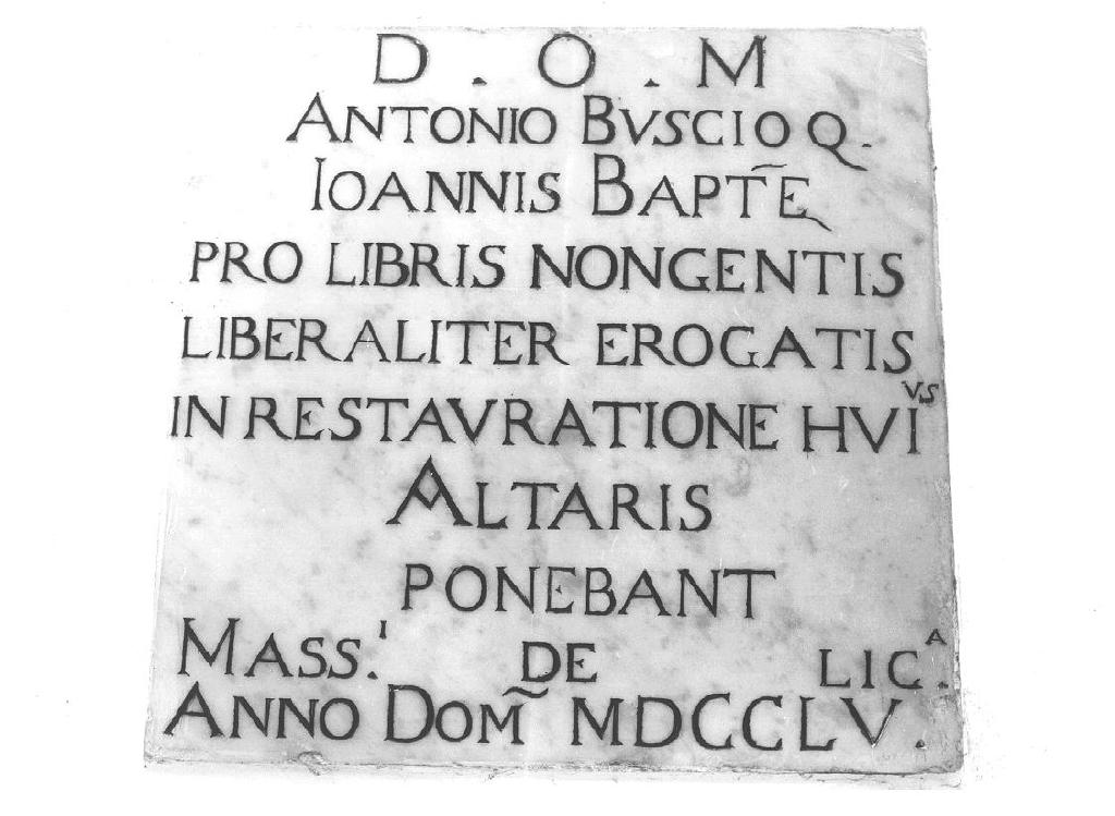 lapide commemorativa, opera isolata - ambito ligure (metà sec. XVIII)