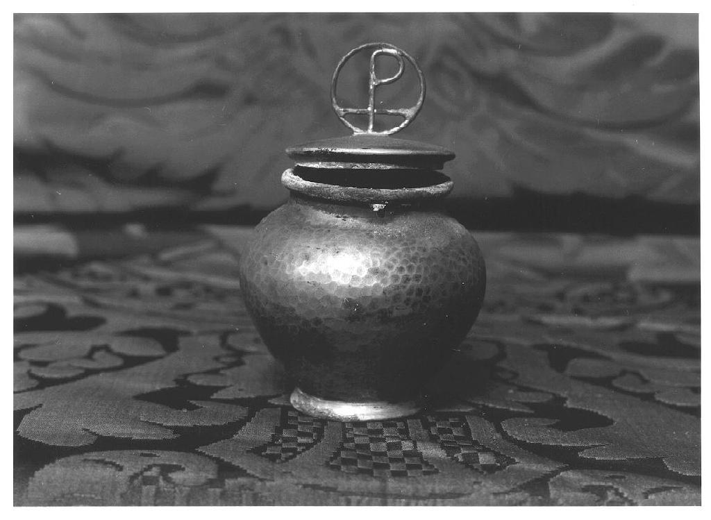 vasetti per oli santi, opera isolata - produzione italiana (seconda metà sec. XIX)