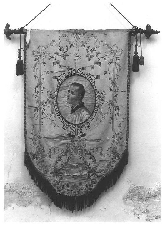 SAN LUIGI GONZAGA (stendardo processionale, opera isolata) - manifattura ligure (ultimo quarto sec. XIX)