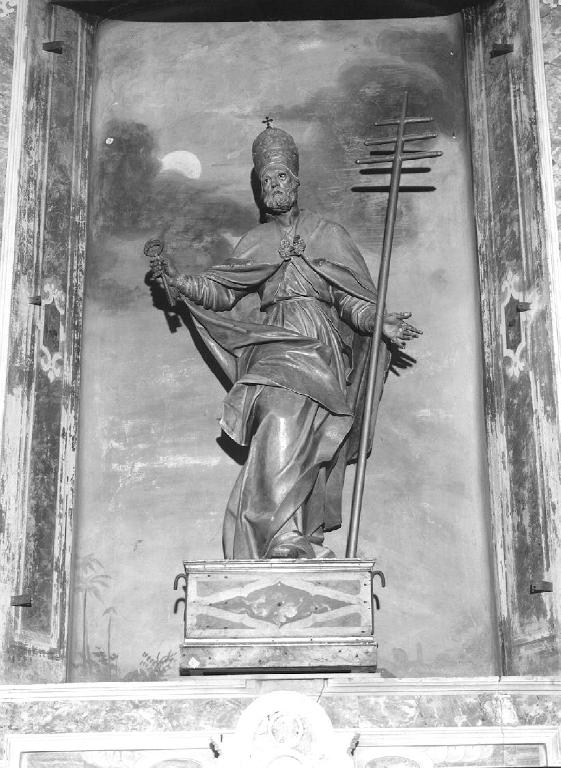 san Pietro (statua, opera isolata) di Maragliano Anton Maria (bottega) (primo quarto sec. XVIII)