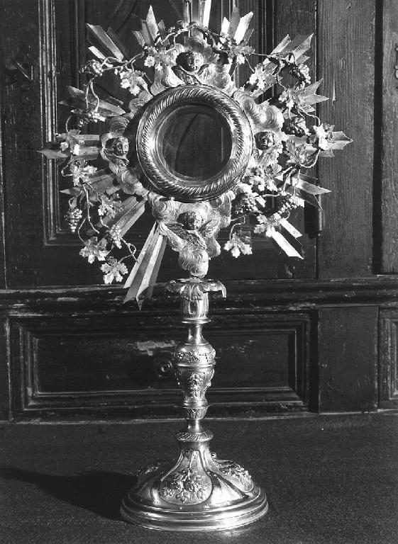 ostensorio - a raggiera, opera isolata - manifattura ligure (ultimo quarto sec. XIX)