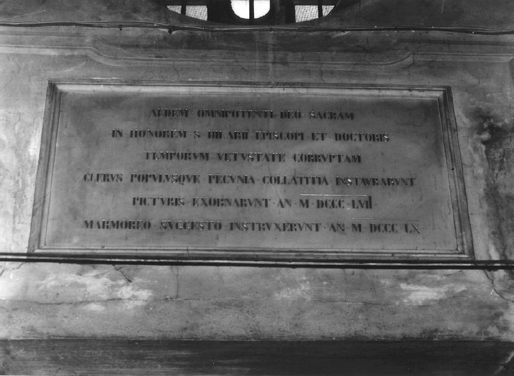 lapide commemorativa, opera isolata - ambito ligure (terzo quarto sec. XIX)