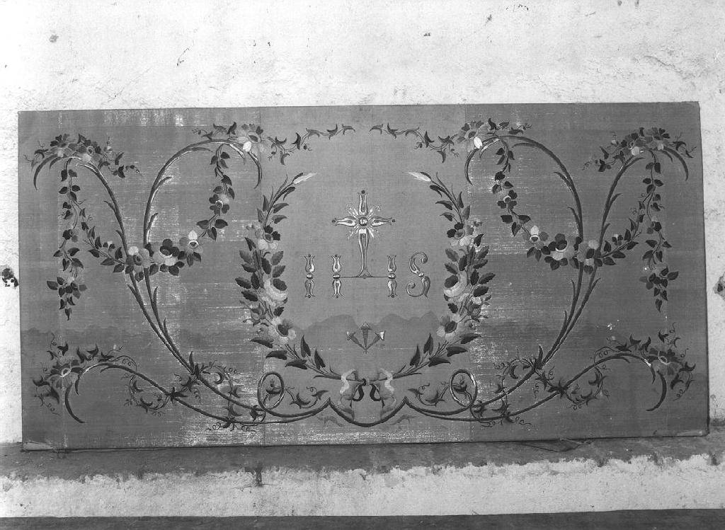 paliotto - a pannello piano, serie - manifattura ligure (ultimo quarto sec. XIX)