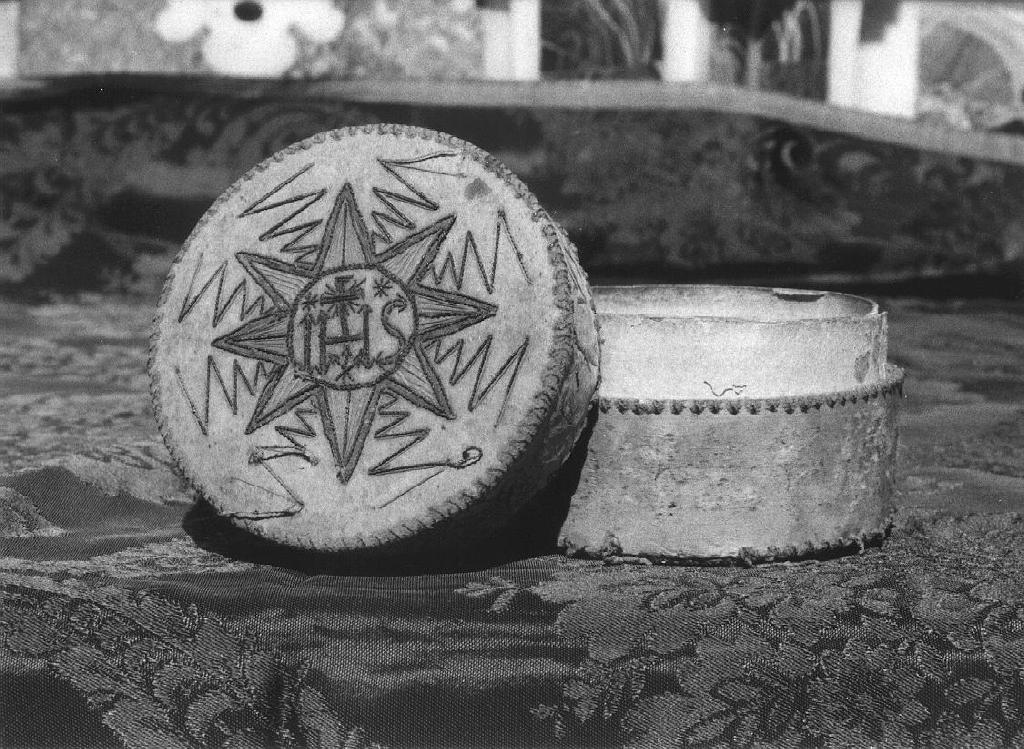 scatola per ostie, opera isolata - manifattura ligure (sec. XIX)