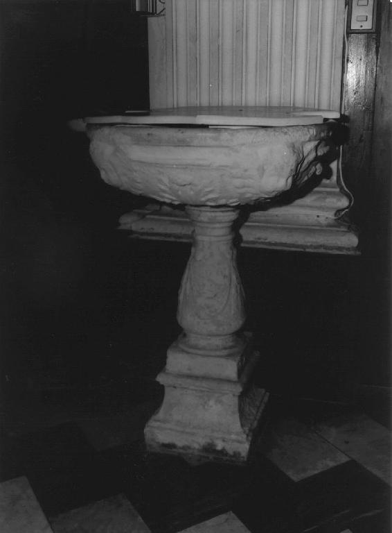 acquasantiera - a fusto, opera isolata - ambito ligure (inizio sec. XVIII)