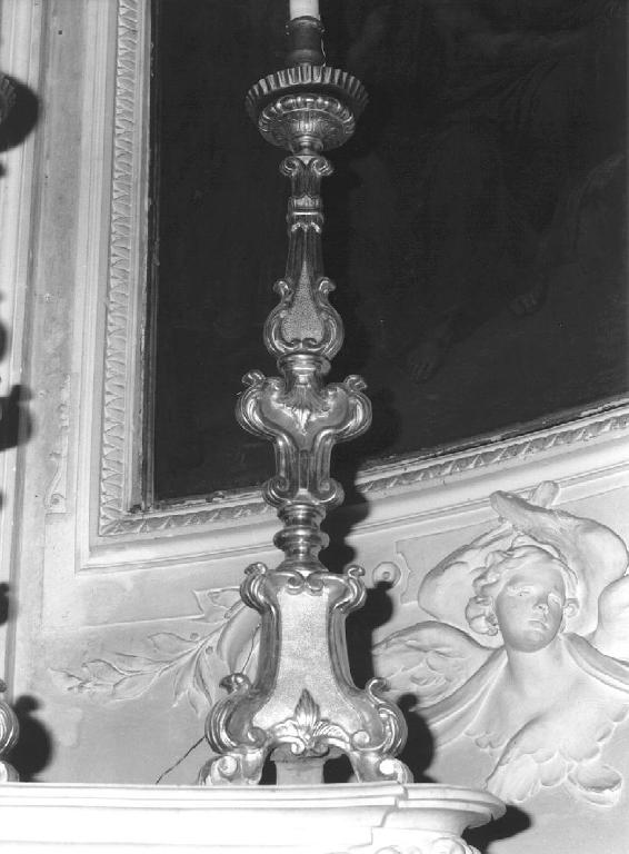 candeliere d'altare, serie - manifattura ligure (fine sec. XVIII)