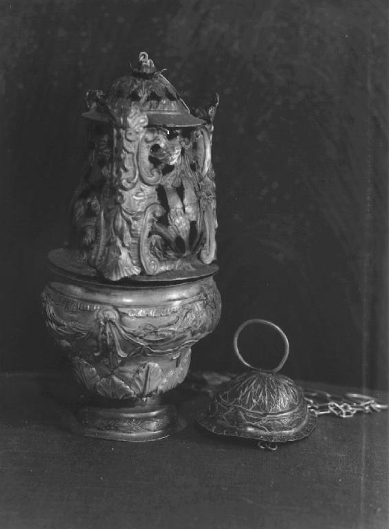 anime del purgatorio (turibolo, opera isolata) - manifattura genovese (ultimo quarto sec. XVIII)