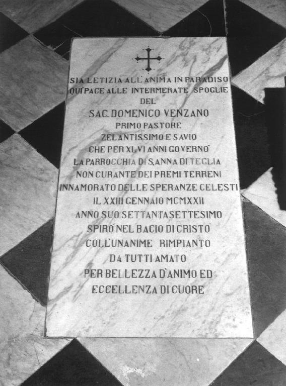 lapide, opera isolata - PRODUZIONE GENOVESE (inizio, primo quarto sec. XIX, sec. XX)