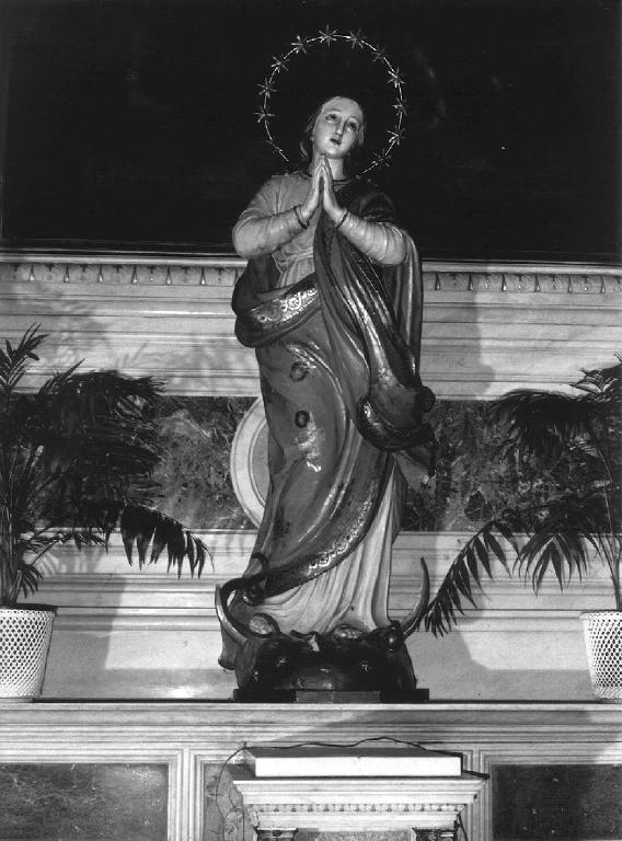 IMMACOLATA CONCEZIONE (statua, opera isolata) di Delago Cristiano (metà sec. XX)