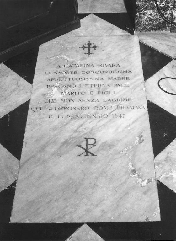 lapide tombale, opera isolata - ambito ligure (secondo quarto sec. XIX)