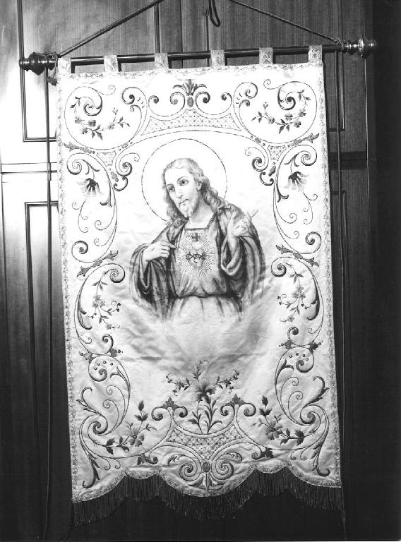 Sacro Cuore di Gesù (stendardo, opera isolata) - manifattura genovese (secondo quarto sec. XX)