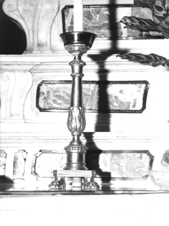 candeliere d'altare, serie - ambito ligure (prima metà sec. XIX)
