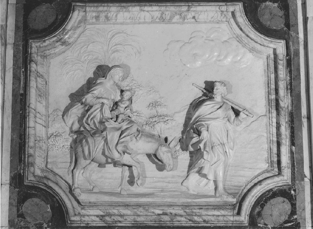 FUGA IN EGITTO (rilievo, ciclo) di Traverso Nicolò Stefano (terzo quarto sec. XVIII)