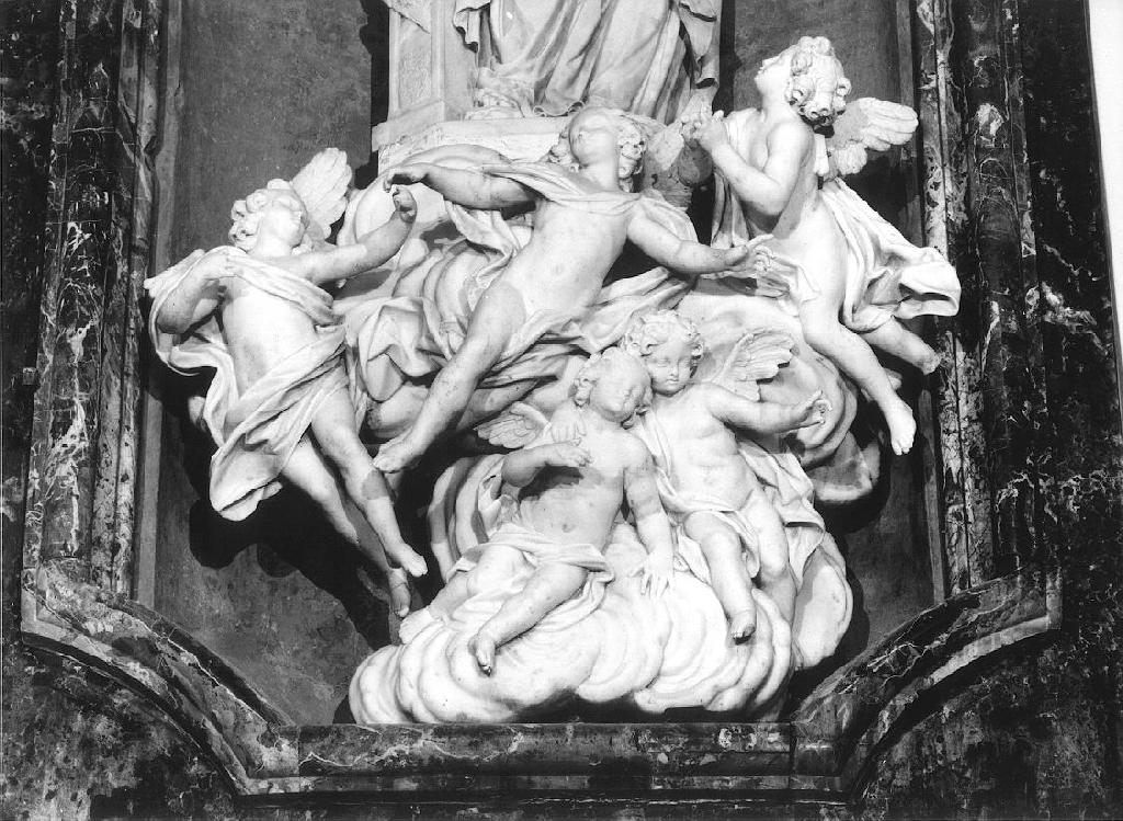 ANGELI E CHERUBINI (gruppo scultoreo, complesso decorativo) di Schiaffino Francesco Maria (metà sec. XVIII)