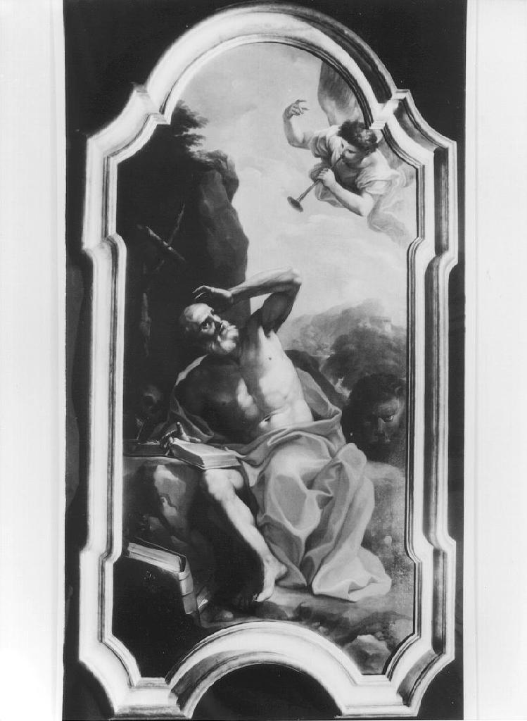 San Girolamo ha la visione degli angeli che suonano le trombe del Giudizio (dipinto, ciclo) di Galeotti Giuseppe (metà sec. XVIII)