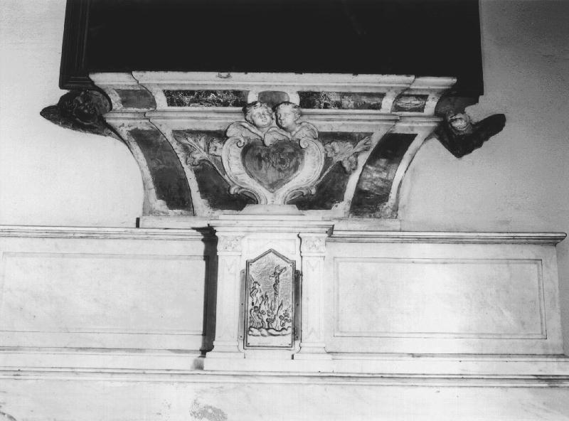 cherubino con giglio (paliotto, frammento) - bottega ligure (metà sec. XVIII)