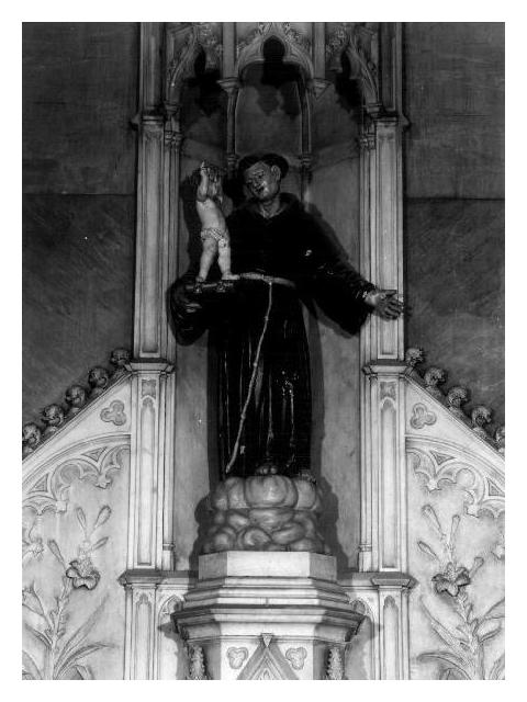 Sant'Antonio da Padova con il bambino (gruppo scultoreo, opera isolata) di Maragliano Anton Maria (prima metà sec. XVIII)