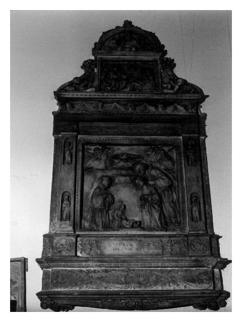 natività di Gesù con committente (monumento funebre, elemento d'insieme) di Gagini Pace (inizio sec. XVI)