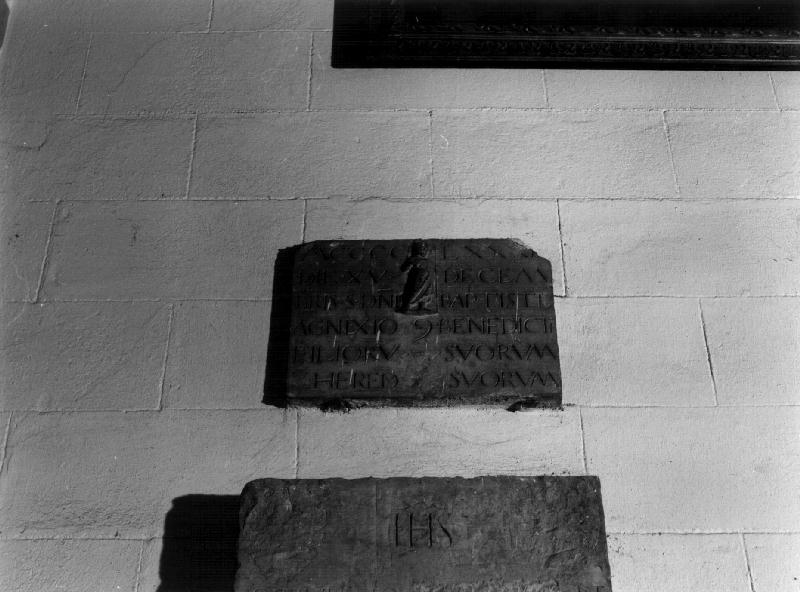 San Giovanni Battista (lapide tombale, elemento d'insieme) - PRODUZIONE LIGURE (seconda metà sec. XV)