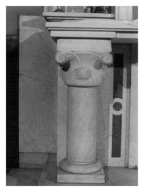 motivi decorativi a volute (capitello, serie) - bottega ligure (sec. XII)