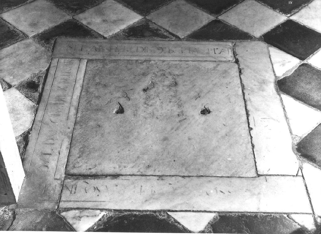 lastra tombale, opera isolata - ambito ligure (metà sec. XVII)