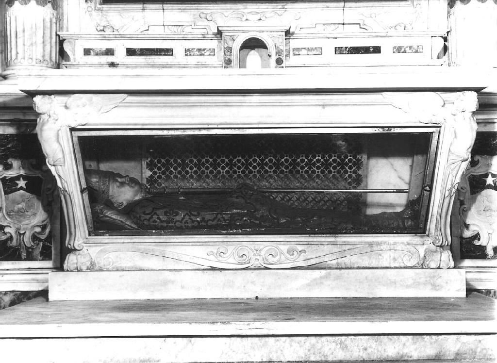 IL BEATO JACOPO DA VARAZZE, SANTO VESCOVO (reliquiario antropomorfo, opera isolata) di Pezzi Giacomo (ultimo quarto sec. XIX)