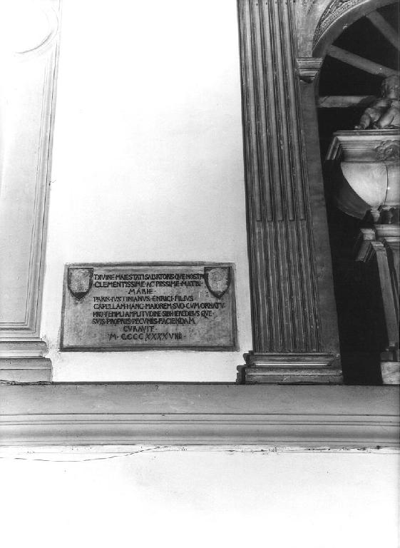 lapide celebrativa, opera isolata - ambito ligure (metà sec. XV)